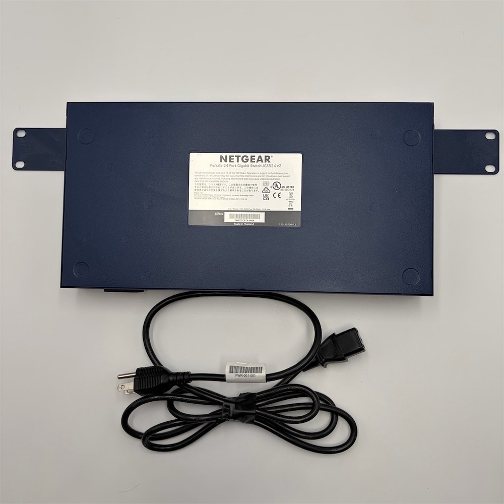 NETGEAR ProSafe 24-Port Gigabit Ethernet Switch Unmanaged Rackmount w/‎